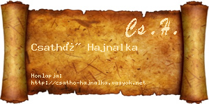 Csathó Hajnalka névjegykártya