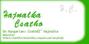 hajnalka csatho business card